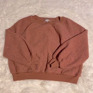 Warm & Cozy lifestyle Dusty Rose sweater